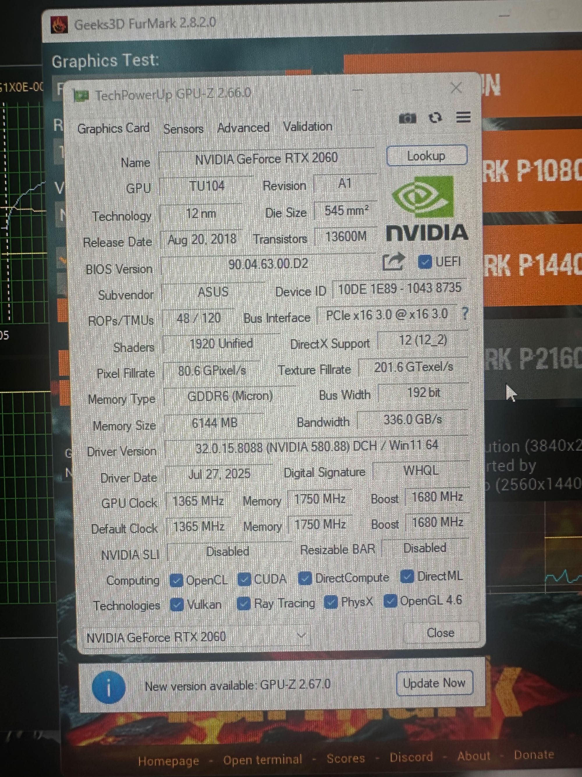 Asus phoenix RTX 2060 6g