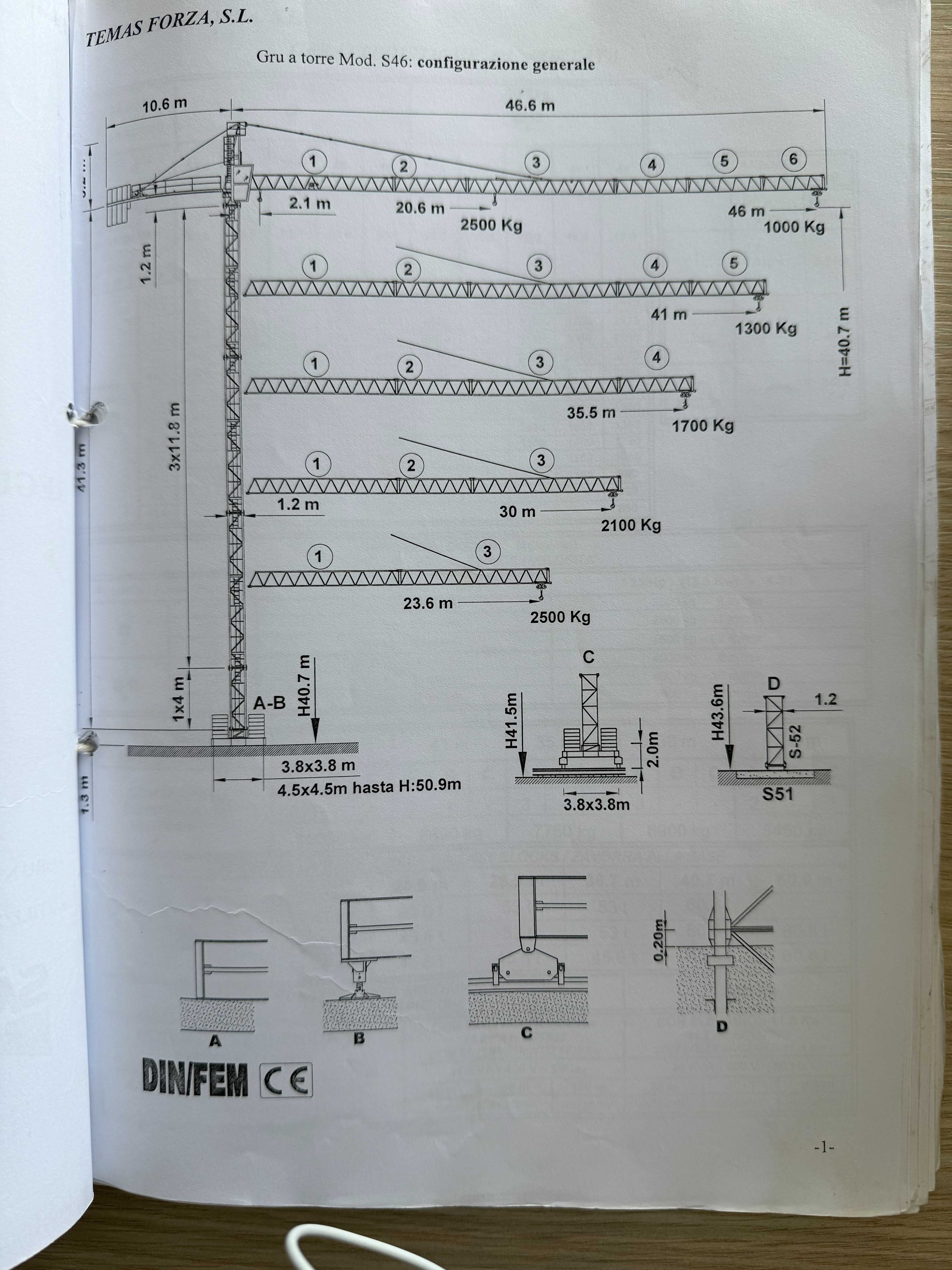Vând, inchiriere Macara turn Saez S46