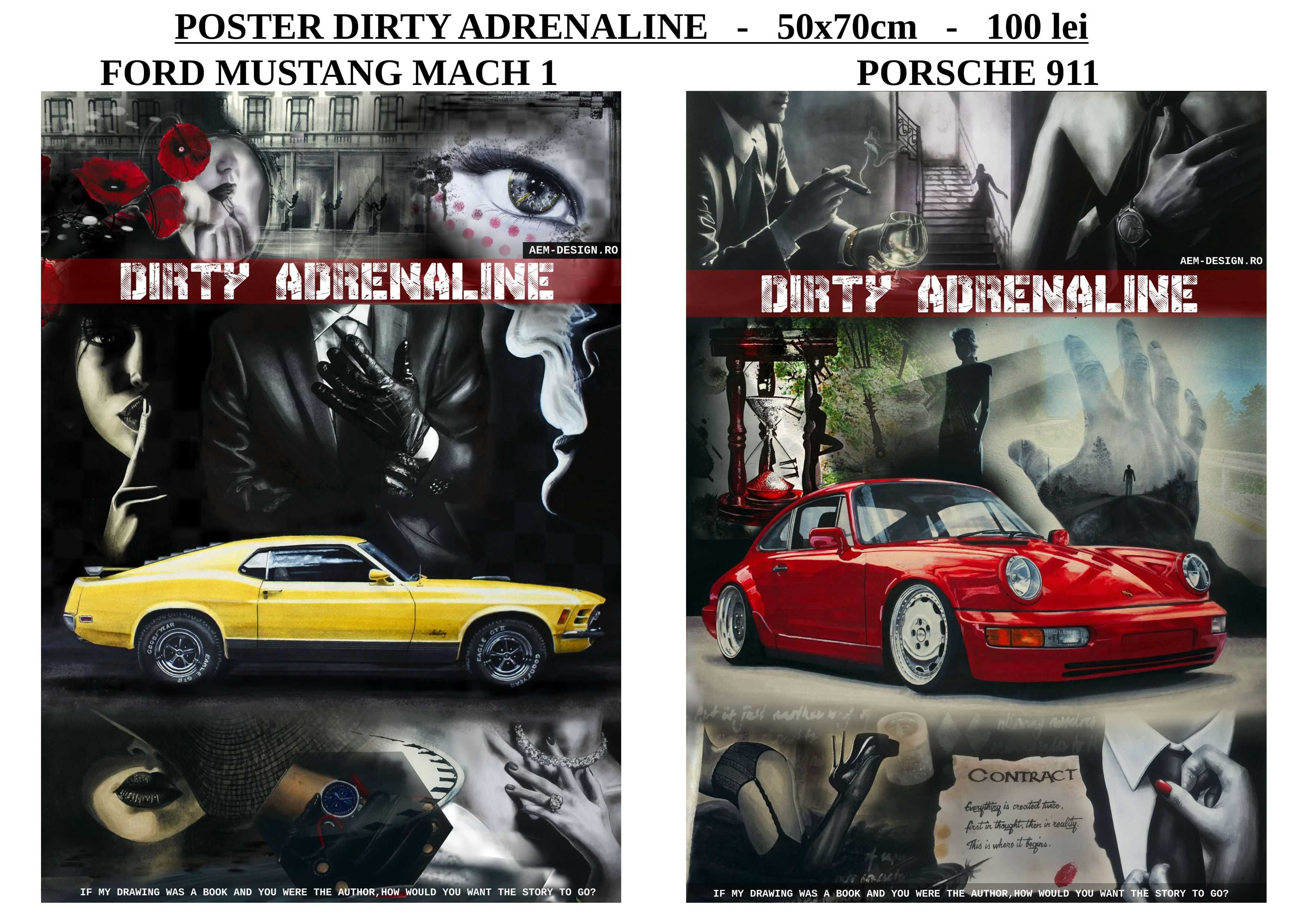 Poster masini Lamborghini Ferrari Porsche Mustang BMW