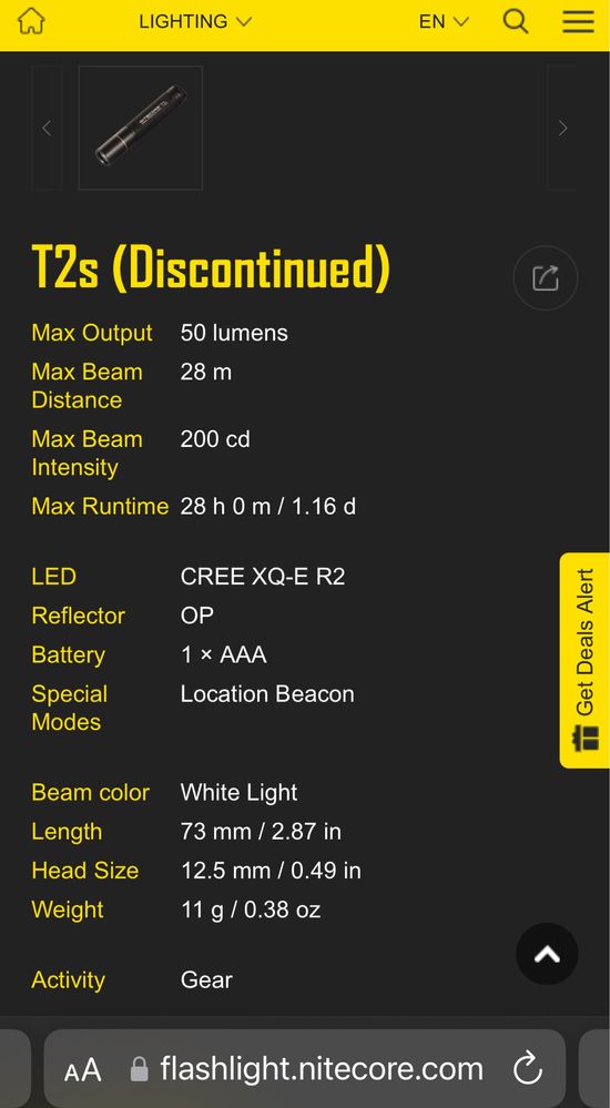 Lanterna 50 lumens