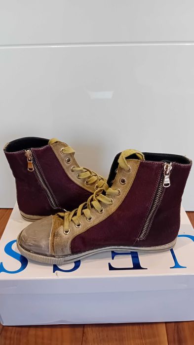 кецове Patrizia Pepe, естествена кожа, кожа с косъм