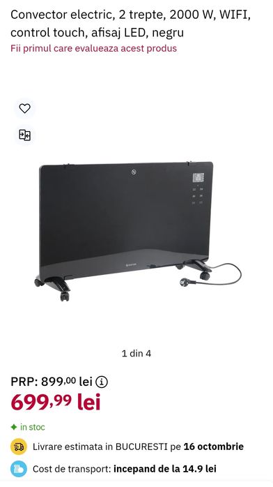 Convector caldura paxton 2000w wi-fi