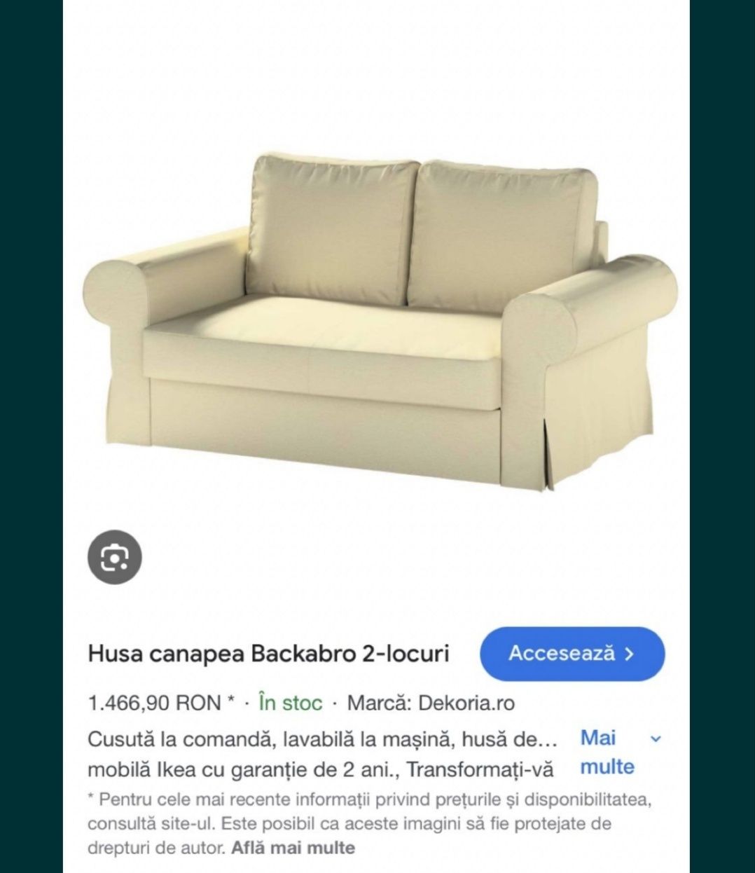 Canapea Ikea Backabro