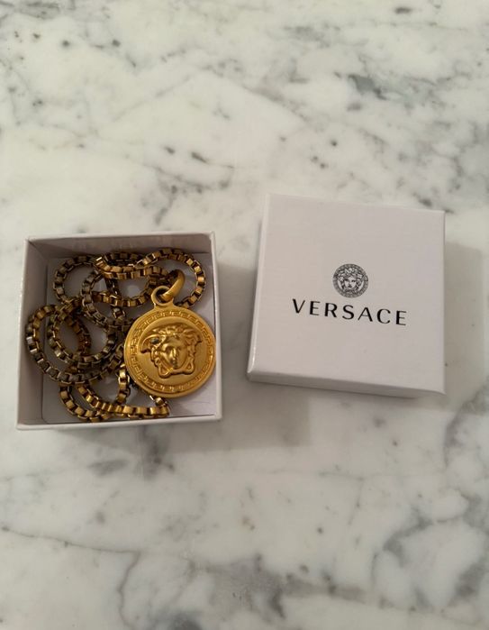 Lant original Versace auriu Medusa Medalion