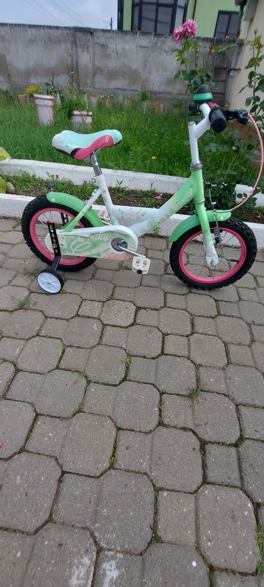 Bicicletă de fetițe EMILY cadru din oțel pe 14 inchi