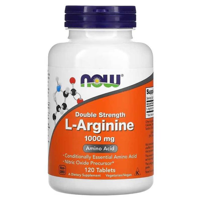 NOW Foods L-Arginine L-аргинин 500 мг, 700 мг и 1000 мг