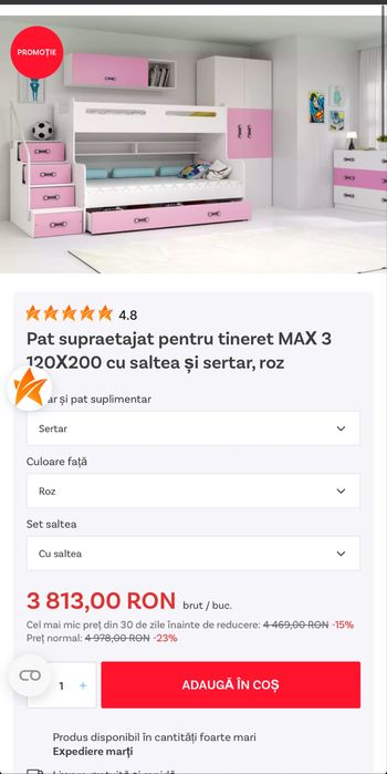 Pat TINERET MAX 3 - stare foarte buna