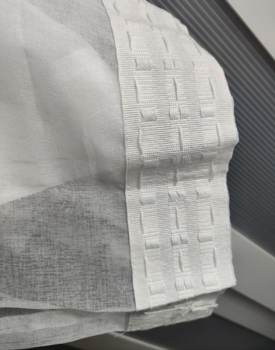 Set de 2 perdele albe transparente