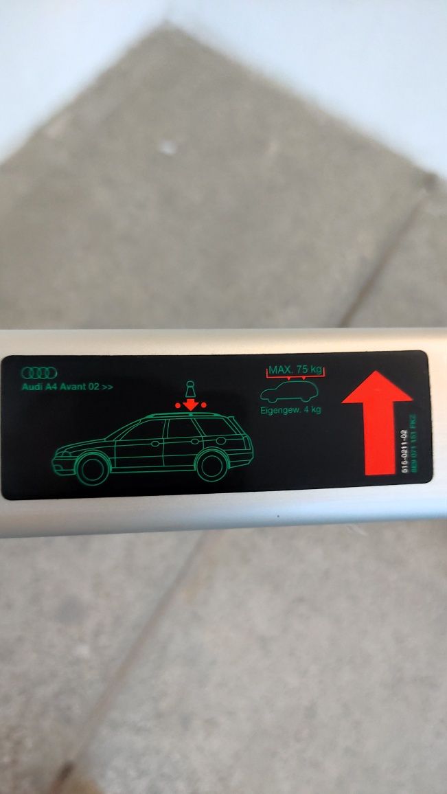 Audi A4 B5 B6 B7 Багажник за покрив (напречни греди, релси, рейлинг)