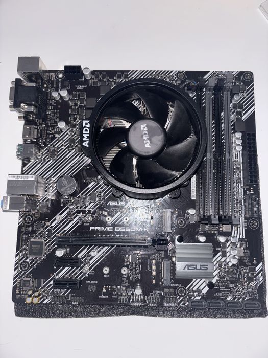 Kit placa de baza B550M-K + Ryzen 5 5500