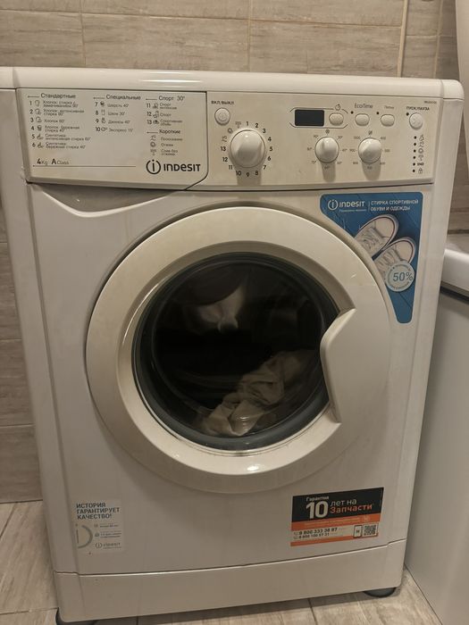 Узкая стиральная машинка Индезит стиралка