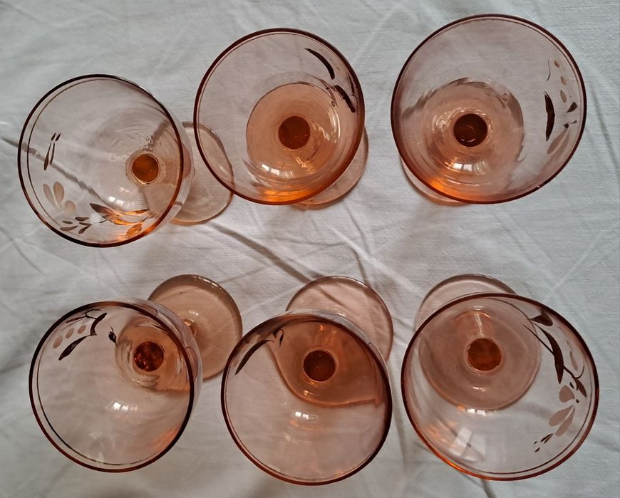 6 pahare model floral vintage