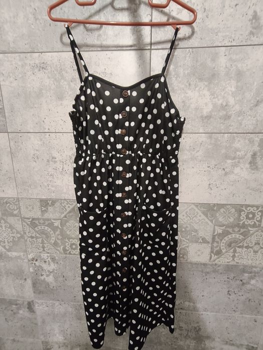 Rochie vintage , cu umerii goi, imprimeu floral, neagră, mărimea L