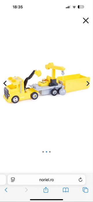 Set de joaca, camion cu excavator si figurina, Paw Patrol rubble