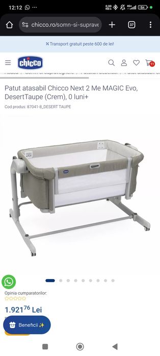 patut co sleeper chicco magic evo