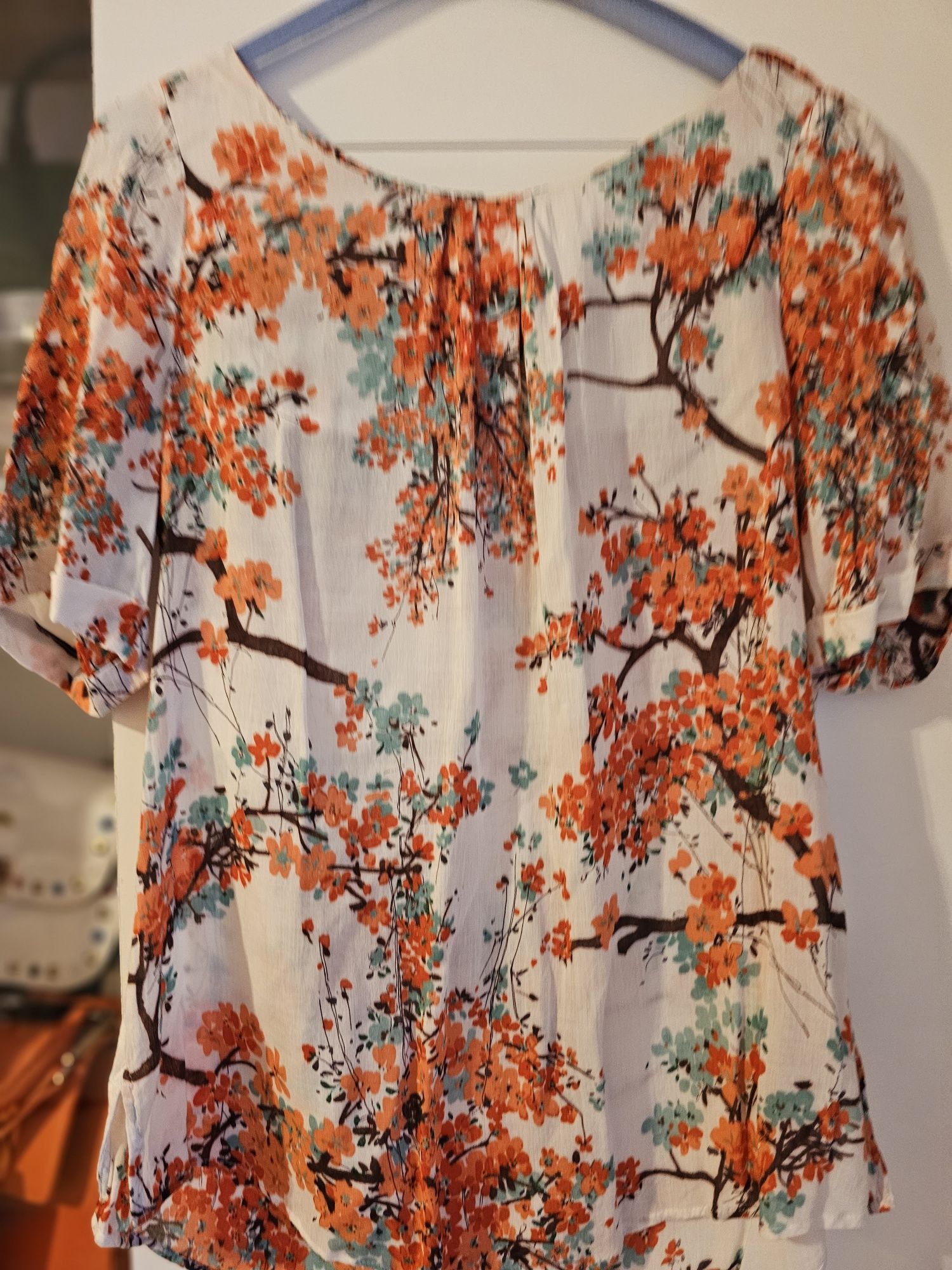 Bluza Massimo Dutti cu imprimeu floral Sakura