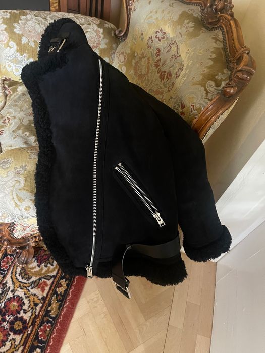 Urgent!Ultimul preț!Geaca/cojoc piele întoarsă femei aviator AllSaints