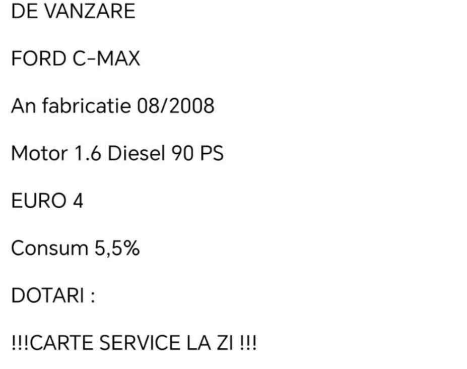 Ford C-Max 2008 , 1,6 diesel