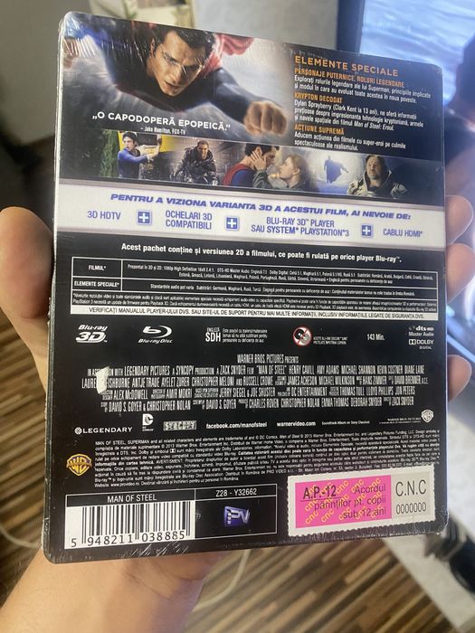 Blu-ray Superman Man of Steel 3D+2D steelbook