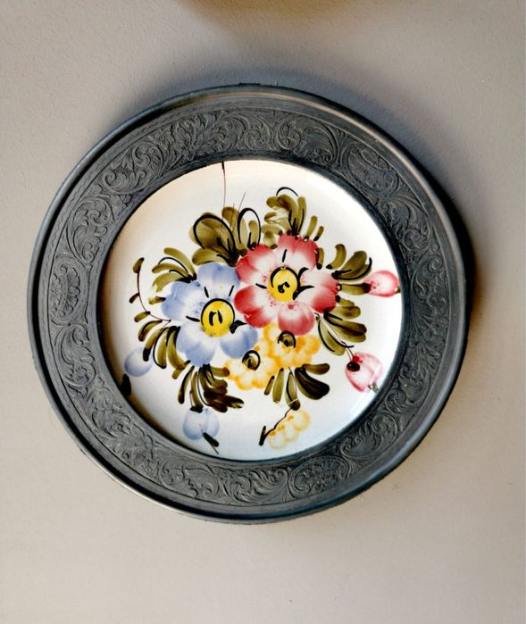 Антикварни керамика цам декоративни ръчно рисувани авторски чинии