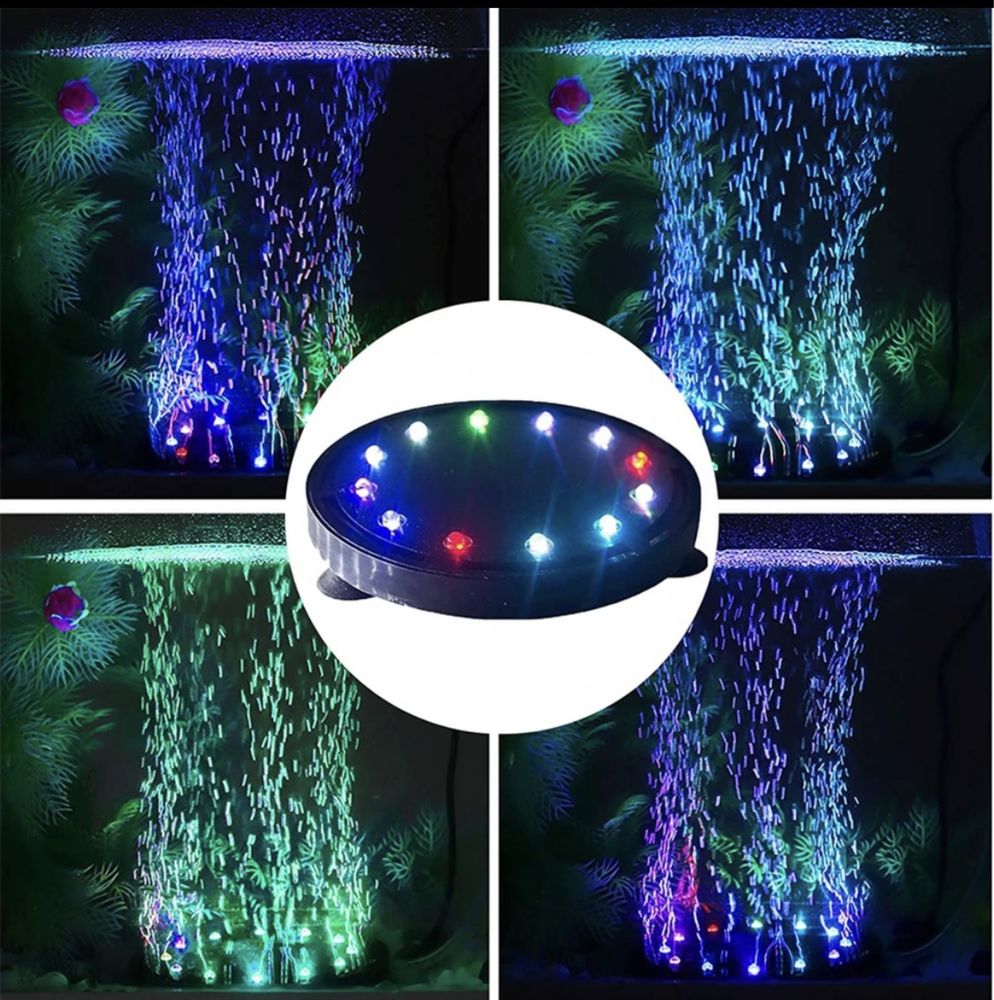 Водоустойчива LED лампа с режим за въздушни мехурчета за аквариум