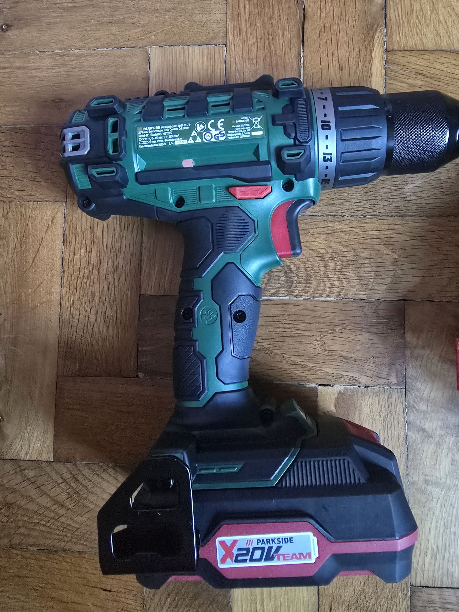 Акумулаторна бормашина Parkside, 20V, 1400 об/мин, 45Nm Чисто нова!
