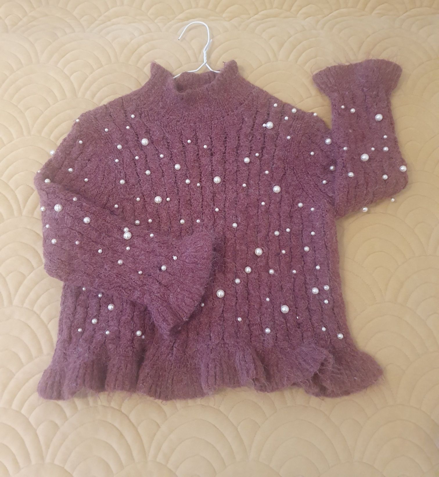 Sweater/Pulover/Bluza/Top Zara De Lana Cu Perle Mărimea S/36