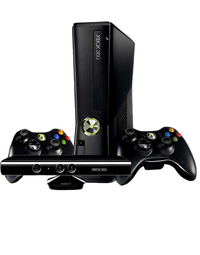 Приставка Xbox 360 Slim 250Gb+Сенсор Kinect+2 джойст+5 игр+HDMI кабель