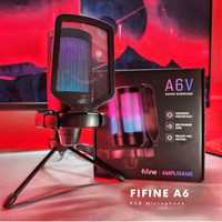 СКИДКА! Универсальный Микрофон FIFINE A6V RGB + Поп Фильтр