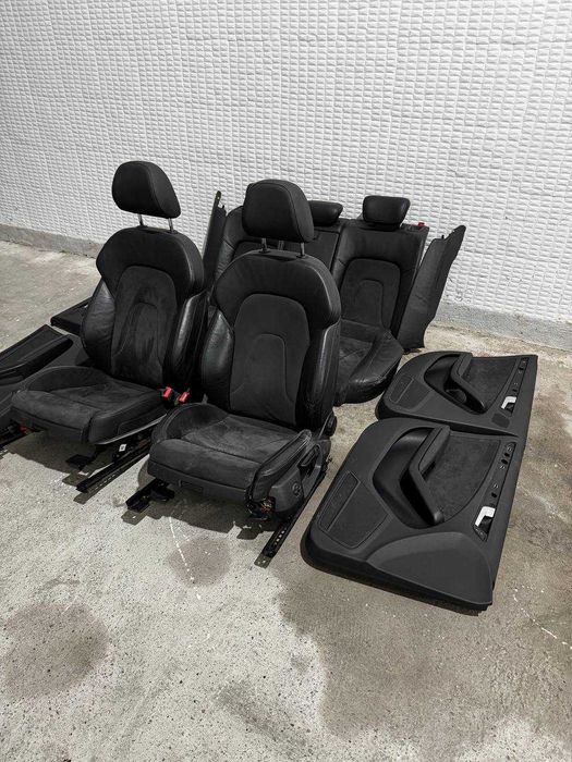 Interior full piele alcantara S Line audi a4 b8 break cu incalzire