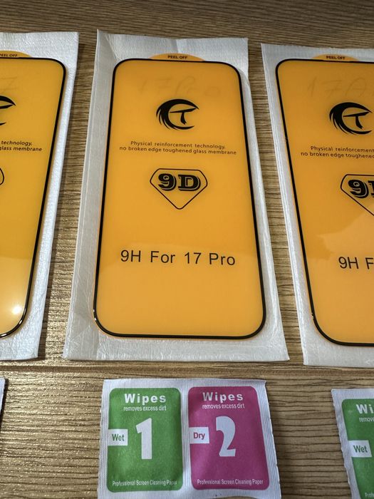 Vand Folie Sticla 9D Full-Screen Iphone 17, 17 Pro, 17 Pro Max, 17 Air