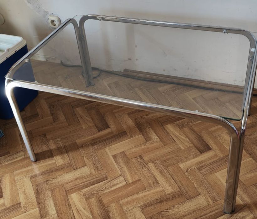 Masuta inox si sticla Mobexpert