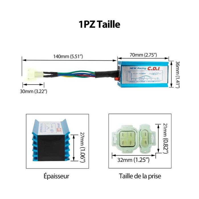 FR7-CD1 CDI Box AC 6-Pin GY6 TaoTao ATV Scuter Go Kart Pit Dirt Bike