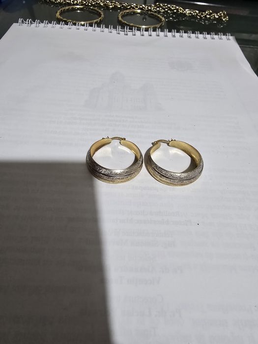 Cercei aur in 2 culori 7.05 g