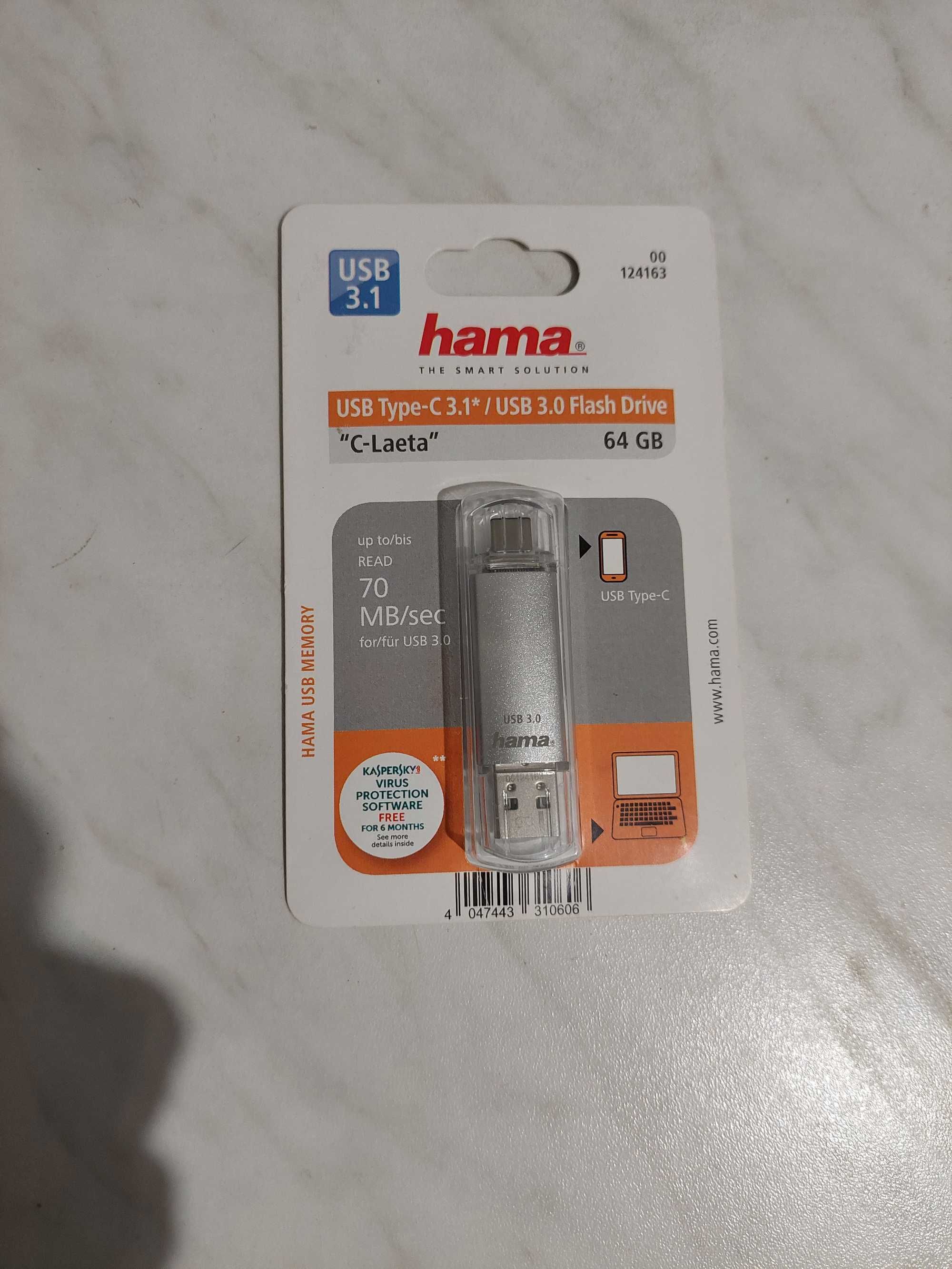 Stick USB Type-C 3.1 Hama 64 GB Sigilat