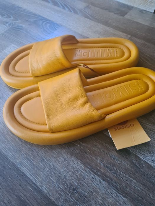 Papuci piele Mango