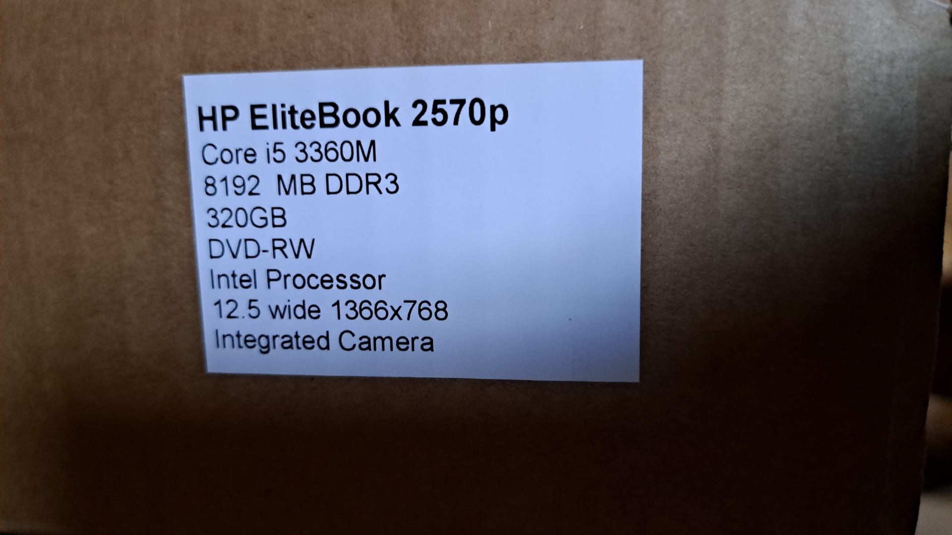 Hp EliteBook 2570p