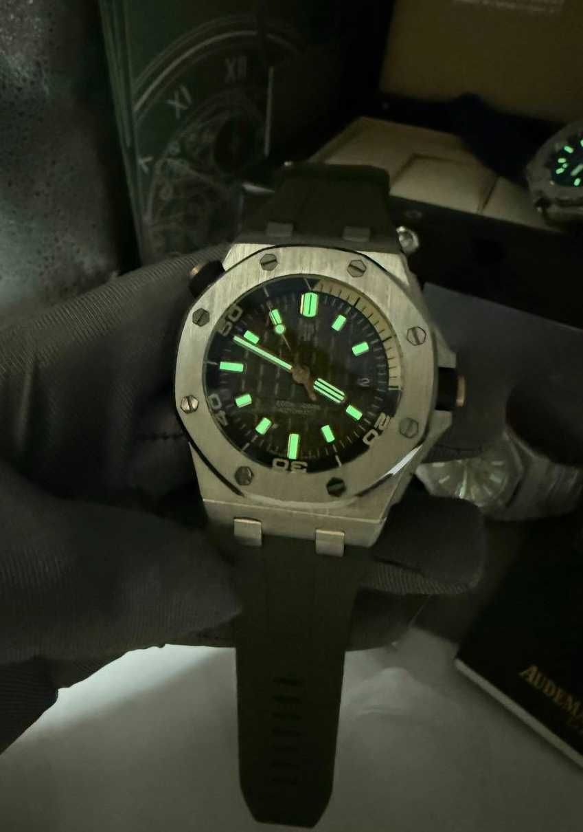 audemars piguet diver offshore green silver