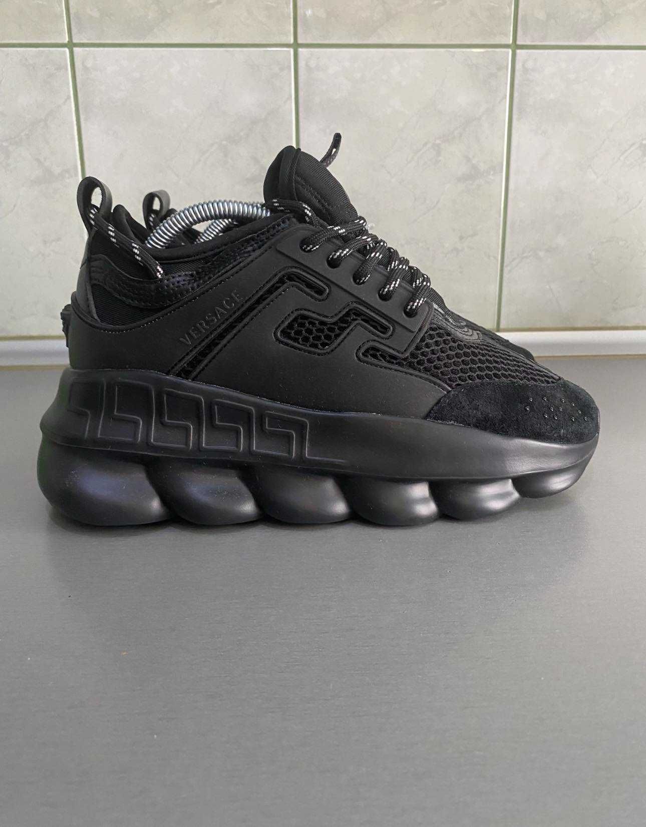 Adidasi Sneakersi Versace Triple Black Model Universal