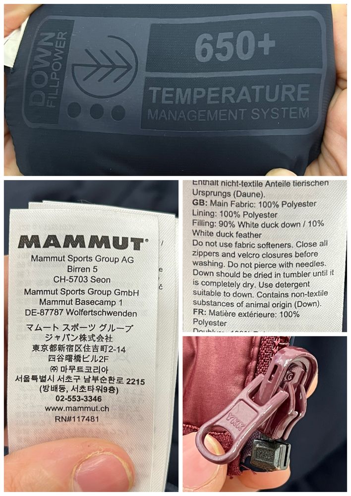 Geaca MAMMUT M dama 650 puf 2 fețe groasa iarna outdoor jacheta puffer