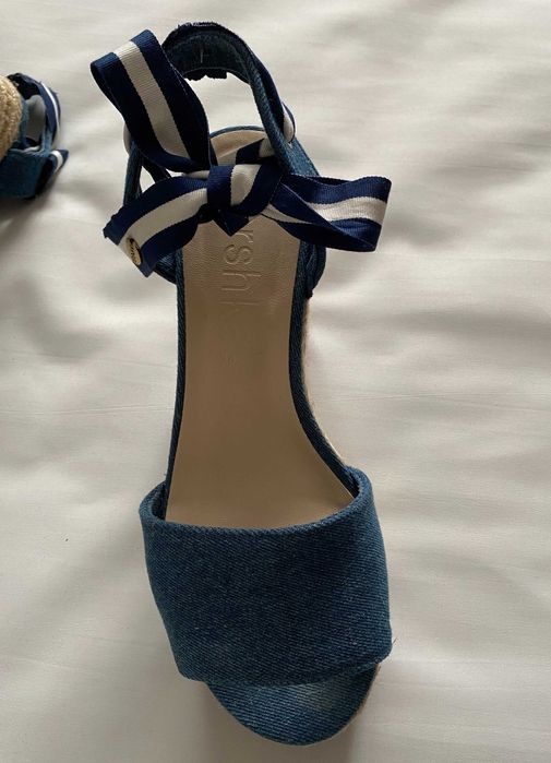 Sandale dama, Bershka, 38, denim