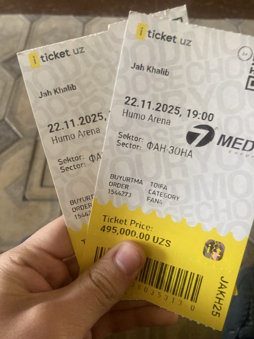 Jah khalib biletla bor