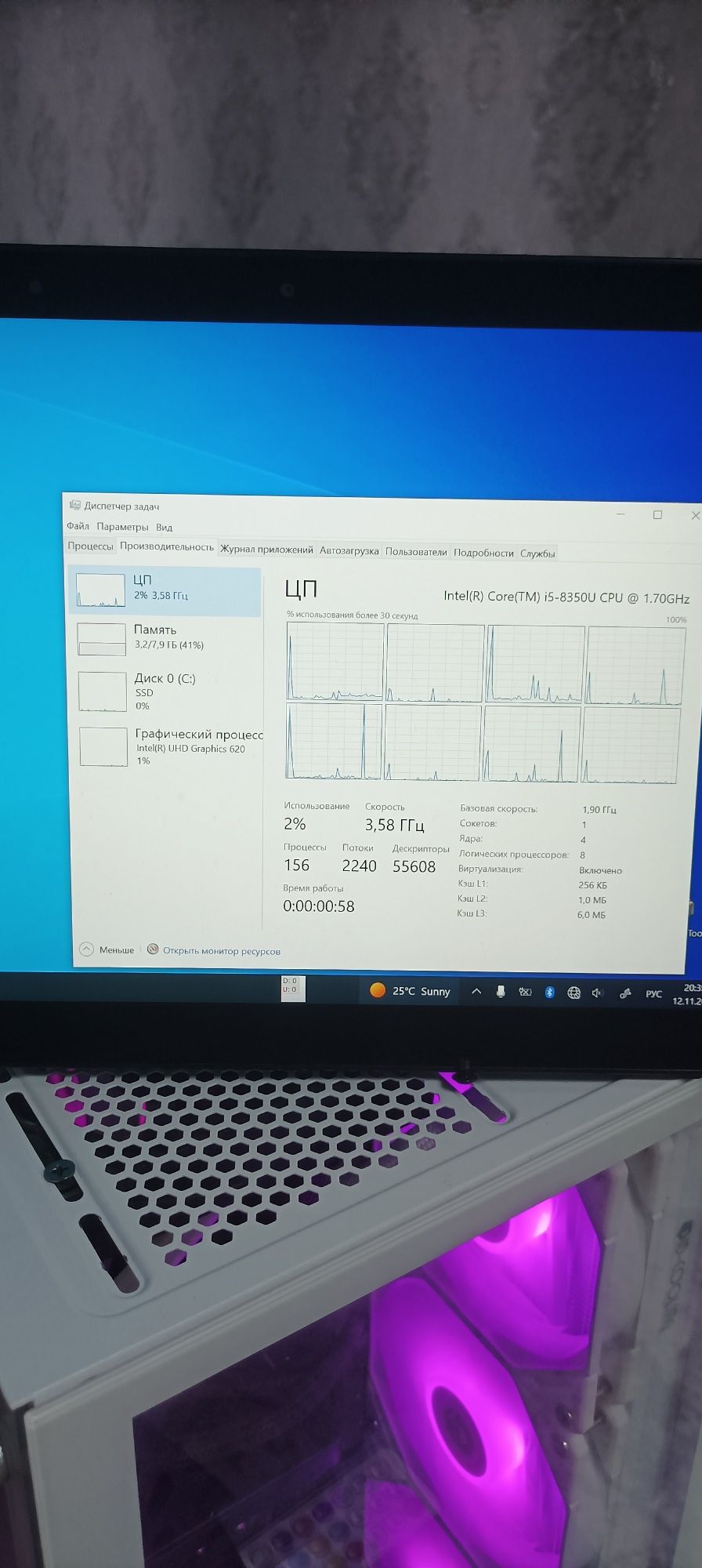 Ноутбук планшет Dell i7 8750u