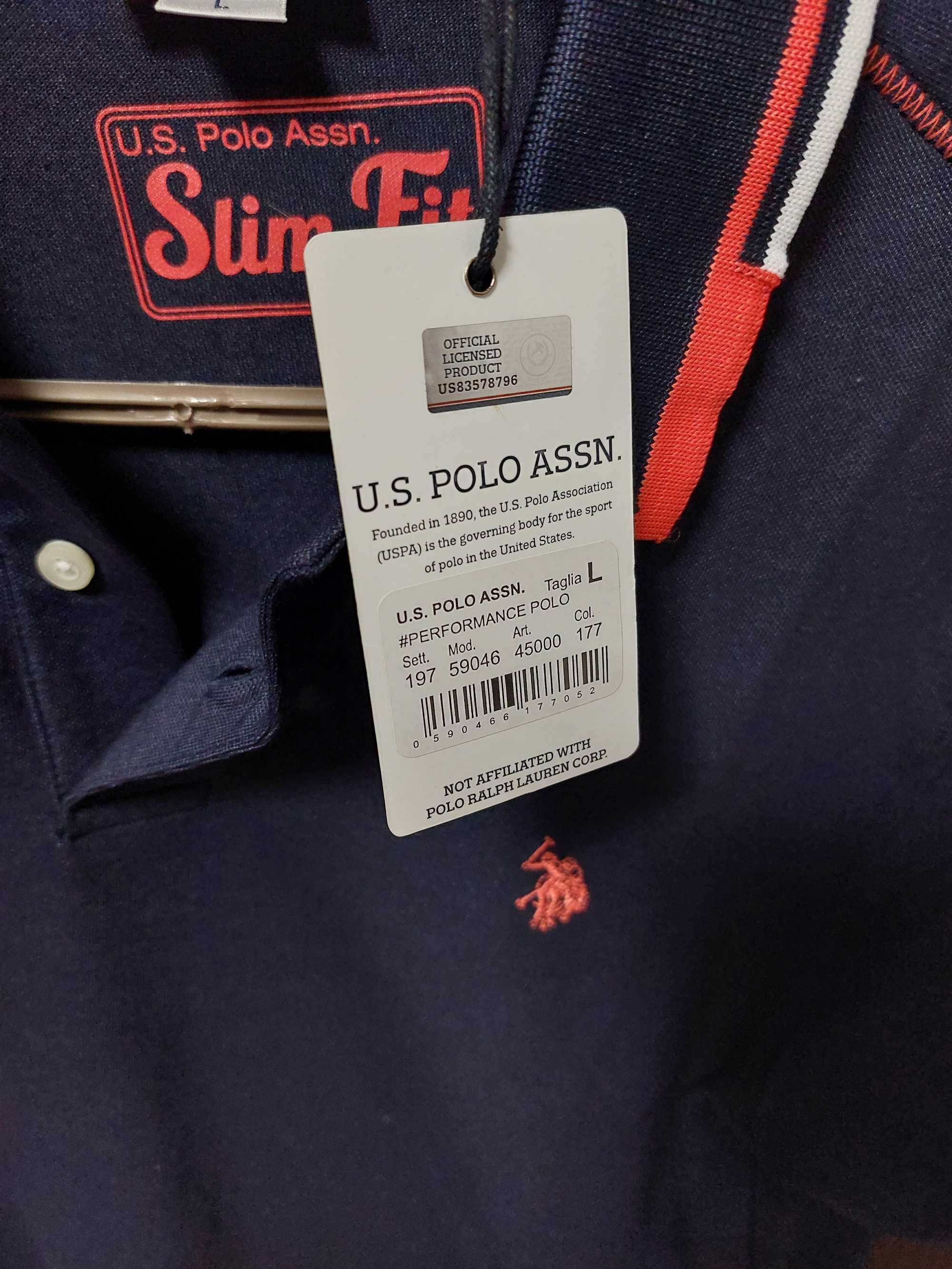 U.S. Polo Assn. Мъжка Поло Блуза Slim Fit - Оригинал, Новa с Етикет