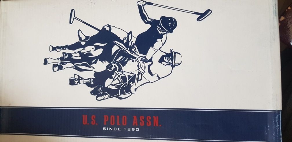 42_Adidasi originali barbati US Polo_din panza_negru_cutie_Promotie