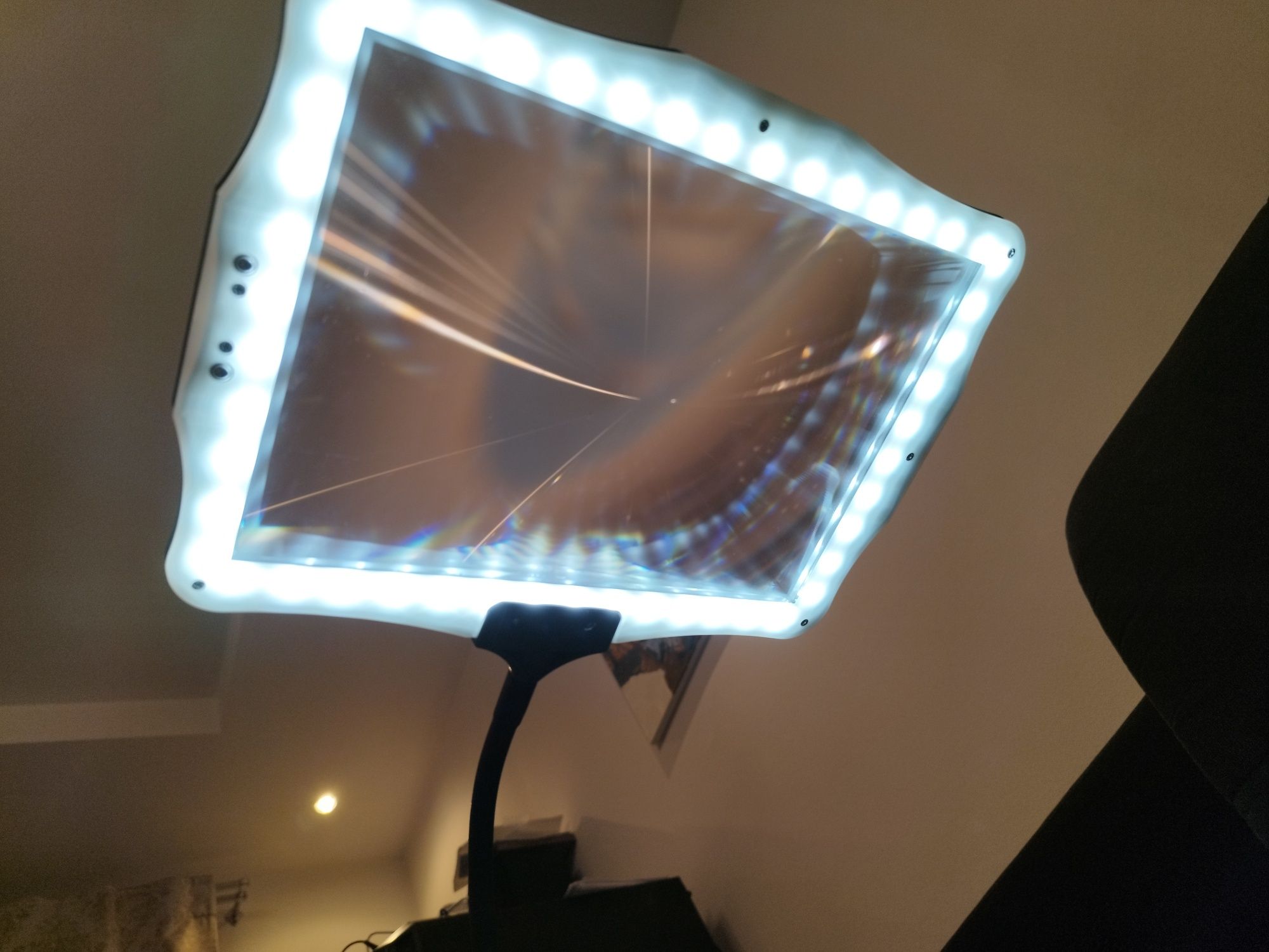 Lupă cu lumină și stativ NZQXJXZ 10X, baterie reincarcabila