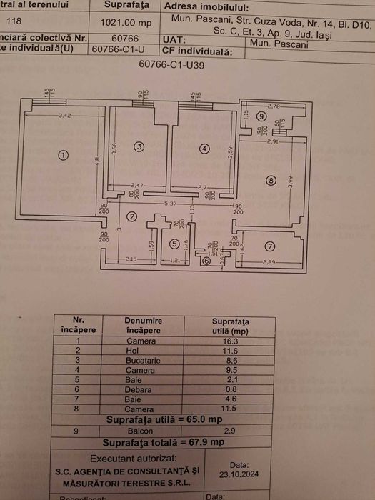 Apartament 3 camere Esplanada Pascani