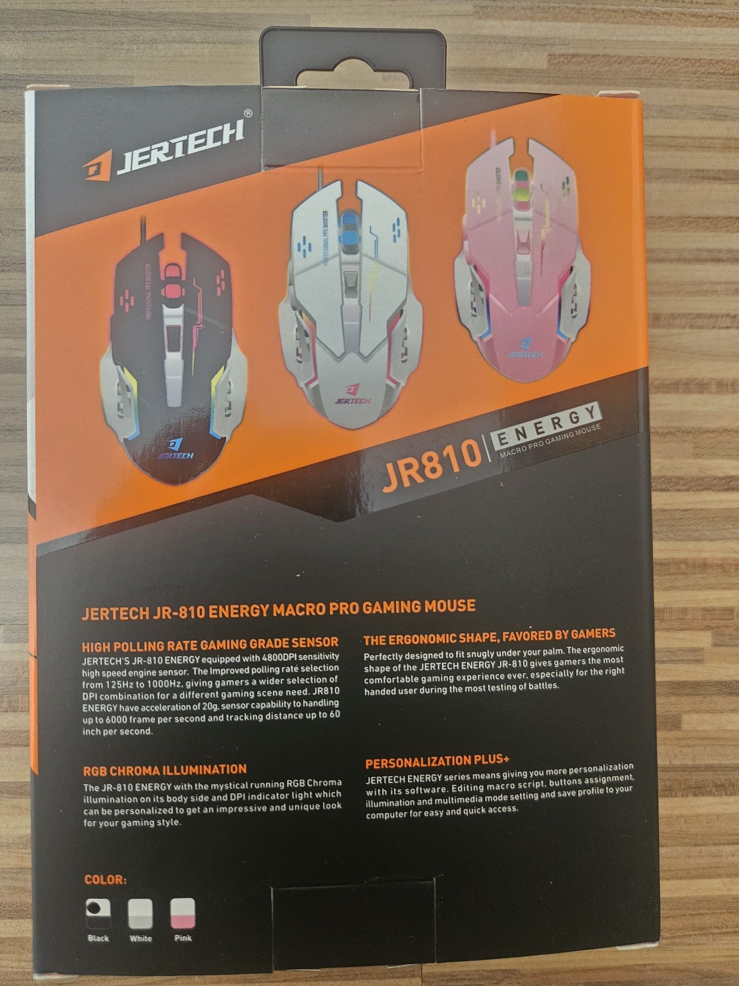 Геймърска мишка JERTECH JR810 ENERGY