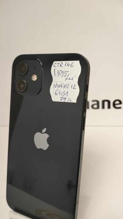 Telefon mobil Apple iPhone 12, 64GB, 5G, Black -BD-
