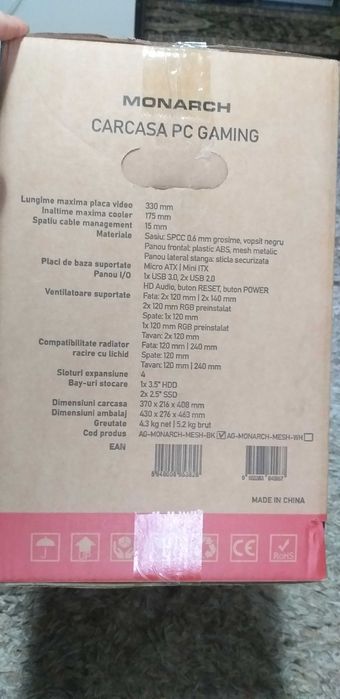 Carcasa ALPHAGEAR Monarch RGB black